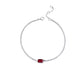 925 Silver Ruby Bracelet Elegant Women's - Photo 5
