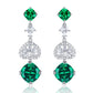 S925 Sterling Silver Green Garnet Heart Tassel Cushion Earrings, Versatile Premium for Women - Photo 5