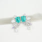 S925 Sterling Silver Lab Paraiba Square coloured Gemstone Multi-Diamond, Versatile - Photo 2