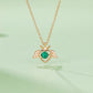Lively Necklace 925 Silver Lab Emerald, Heart Simple Valentine - Photo 3