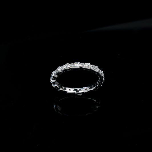 Pave Diamond Band Ring, Small Diamond Design - Photo 3