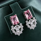 S925 Sterling Silver Lab Padparadscha 4-Piece Jewellery Set, Luxurious Premium for Women - Photo 3