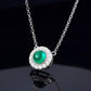 S925 Lab Emerald Necklace, Sterling Silver Versatile - Photo 3