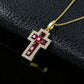 S925 Silver Lab Ruby Pendant, Diamond Halo Vintage - Photo 3