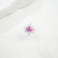S925 Sterling Silver Pink Diamond Cushion Four-Prong Ring, Versatile for Women - Photo 4