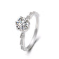 S925 Silver 6-Claw Centre Step-Layered Stone Ring, Ring Engagement - Photo 5