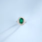 S925 Sterling Silver Lab Emerald Ring, Jewellery Design Premium - Photo 5