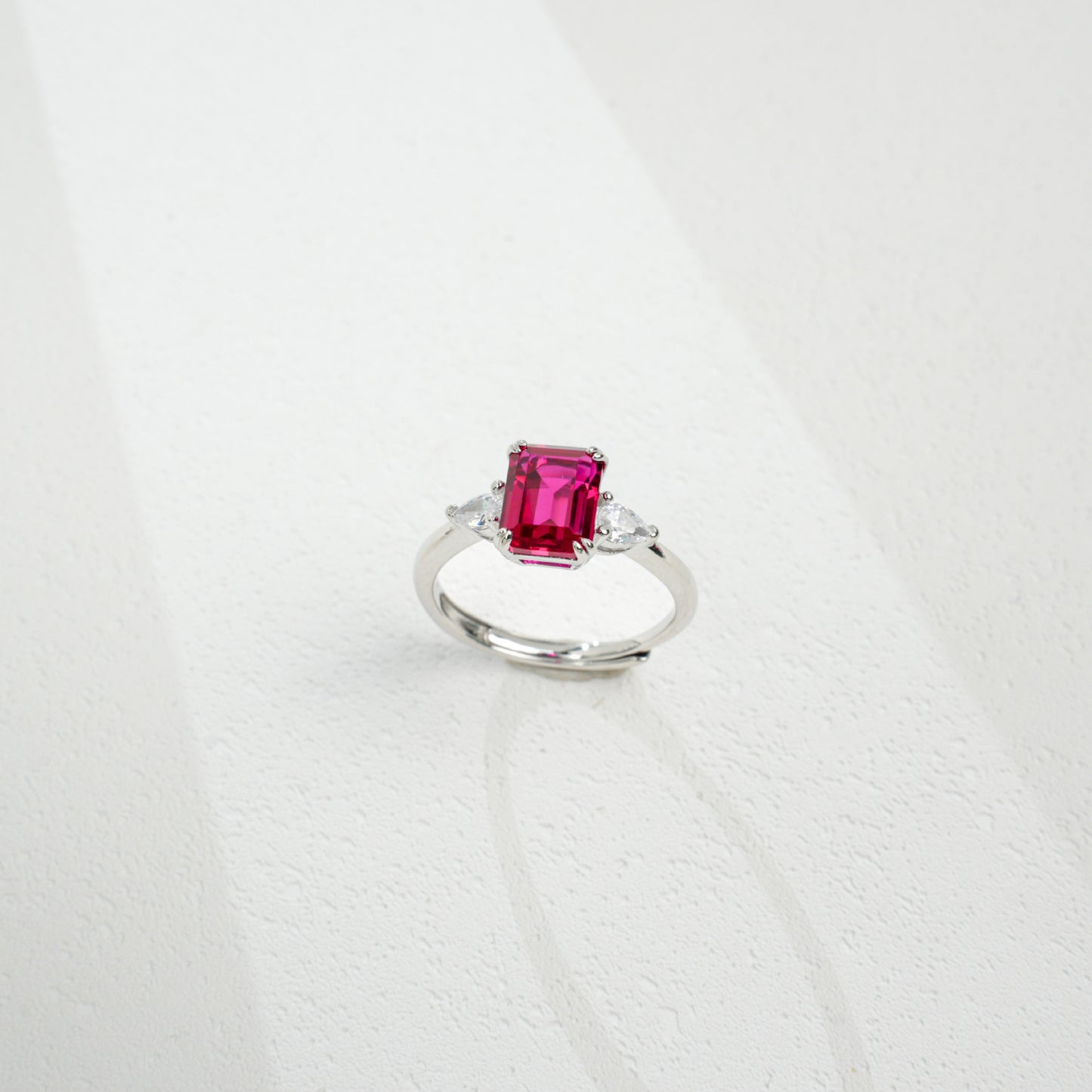 S925 Sterling Silver Lab Ruby Ring for Women, Vintage Premium - Photo 6