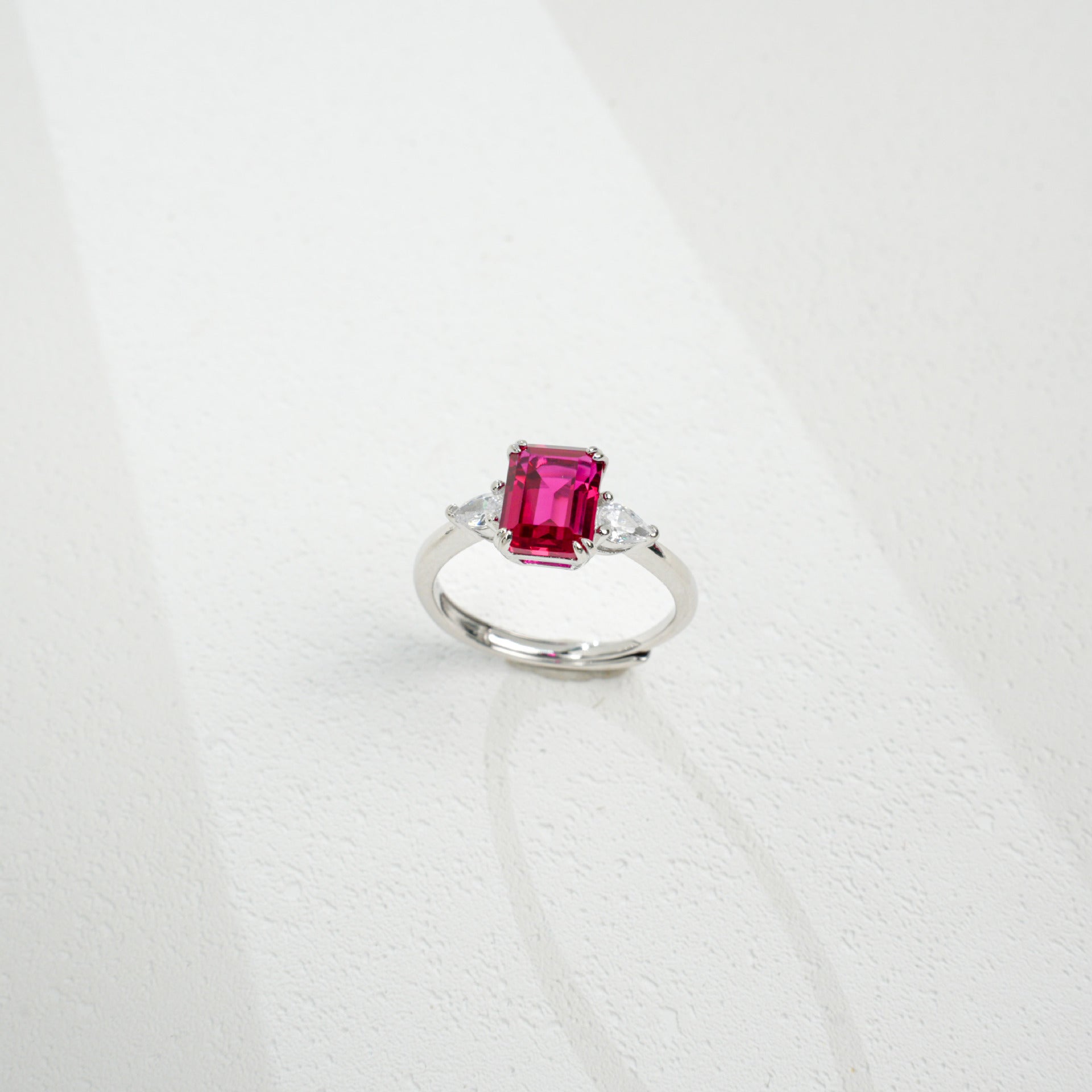 S925 Sterling Silver Lab Ruby Ring for Women, Vintage Premium - Photo 6