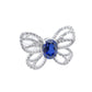 Lab Sapphire Ring 925 Sterling Silver Butterfly Premium Gift - Photo 5