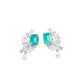 S925 Sterling Silver Lab Paraiba Square coloured Gemstone Multi-Diamond, Versatile - Photo 5