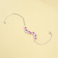 S925 Silver Round Ruby Diamond Flower Bracelet, Gentle Elegant Direct - Photo 4