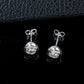 S925 Sterling Silver 1-Carat Lab Diamond Stud Earrings, Versatile Birthday Gift - Photo 3