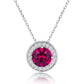 925 Sterling Silver Lab Ruby Choker Necklace, Versatile Bestie Gift - Photo 5