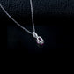 Gentle Pink Sapphire 925 Silver Necklace, Diamond Chain Valentines - Photo 4