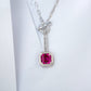 S925 Lab Ruby Necklace, Premium Necklace - Photo 2