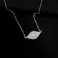 S925 Silver Marquise Halo Full Diamond Necklace, Simple Birthday Gift - Photo 4