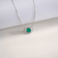 925 Sterling Silver Lab Emerald Evil Eye Pendant Choker, Premium for Women - Photo 3