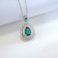 S925 Silver Emerald Beautiful Necklace Pendant - Photo 6