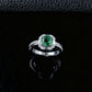 S925 Silver Round Lab Emerald Vintage, Evening Anniversary Gift - Photo 3