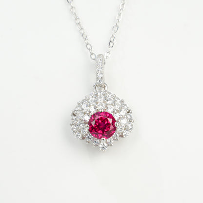 925 Sterling Silver Lab Ruby Choker Necklace for Women, Designer Birthday Gift - Photo 6