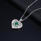 S925 Sterling Silver coloured Gemstone Heart Tree of Life Necklace, Hollow Round Diamond - Photo 3
