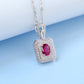 S925 Silver Lab Ruby Necklace, Bold Jewellery - Photo 4