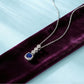 S925 Sterling Silver Royal Blue Lab Sapphire Three-Layer Round Pave Necklace, Premium for Women - Photo 3