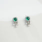 S925 Sterling Silver Lab Emerald Halo Tassel Earrings, Versatile - Photo 5