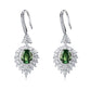 S925 Lab Emerald Earrings, Simple Versatile Design - Photo 2