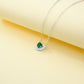 S925 Sterling Silver Lab Gemstone Heart Pave Choker Necklace, Premium for Women - Photo 2
