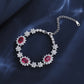S925 Sterling Silver Lab Ruby Bracelet, Sparkling Versatile Gift - Photo 3