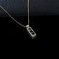 Geometric Emerald Rose Gold Necklace, Vintage Bestie Anniversary - Photo 3