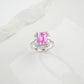 S925 Sterling Silver Lab Padparadscha Ring for Women, Premium Versatile Gift - Photo 3