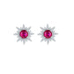 Lab Ruby Earrings S925 Sterling Silver Premium - Photo 1