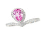 925 Sterling Silver Lab Padparadscha Ring, Anniversary Gift - Photo 1