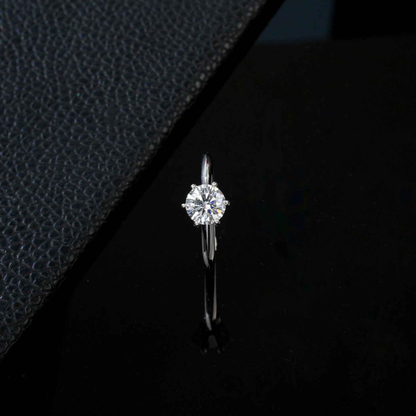 S925 Silver Classic 6-Claw Stone Ring, Versatile Proposal Engagement - Photo 2
