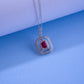 S925 Sterling Silver Gemstone Double-Layer Octagon Square Halo Choker, Premium Vintage for Women - Photo 4