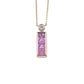 Pink Sapphire Rose Gold Necklace, Minimalist Premium Style - Photo 5