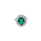S925 Sterling Silver Lab Emerald Ring, Jewellery Design Premium - Photo 1