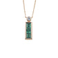 Geometric Emerald Rose Gold Necklace, Vintage Bestie Anniversary - Photo 5