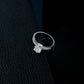 S925 Silver 6-Claw Stone Ring, Full Pave Diamond - Photo 4