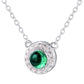 S925 Lab Emerald Necklace, Sterling Silver Versatile - Photo 2