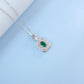925 Sterling Silver Lab Emerald Necklace, Classic Fresh Vintage - Photo 4