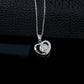 S925 Silver Hollow Heart Stone Necklace, Romantic Valentine Gift - Photo 3