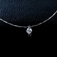 S925 Sterling Silver Solitaire Diamond Choker Necklace for Women, Minimalist - Photo 3