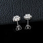 S925 Sterling Silver Lab Diamond Pave Stud Earrings, Auspicious Year Gift - Photo 4