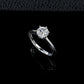 S925 Silver Classic 6-Claw Stone Ring, Versatile Proposal Engagement - Photo 6