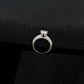 1-Carat S925 Sterling Silver Lab Diamond Six-Prong Ring, Classic Engagement Gift for Women - Photo 4