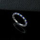 Ring Blue Red Yellow S925 Silver Fine Pave Diamond, Premium Simple Unique - Photo 1